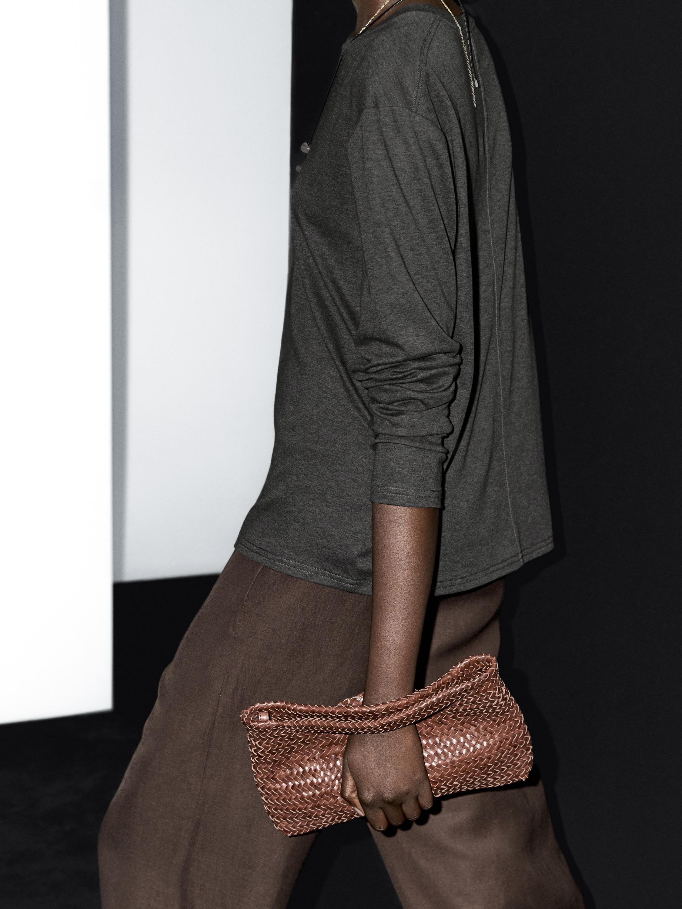 Long sleeve T-shirt with seam detail